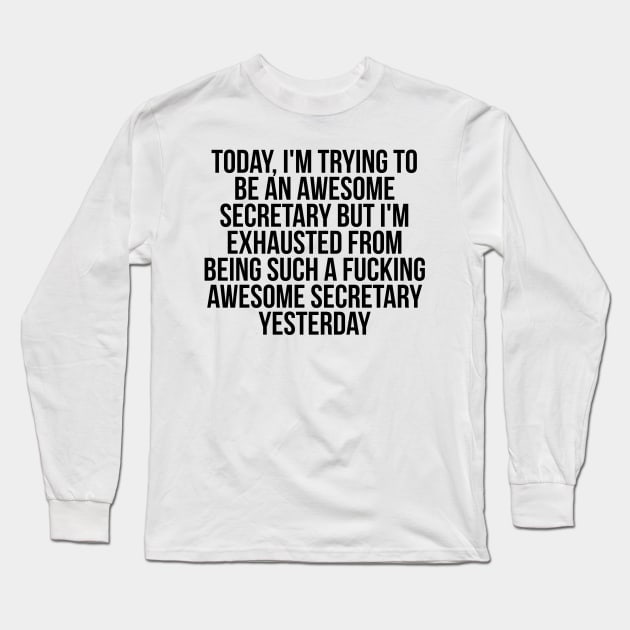 Awesome secretary Long Sleeve T-Shirt by IndigoPine